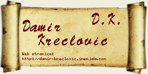 Damir Kreclović vizit kartica